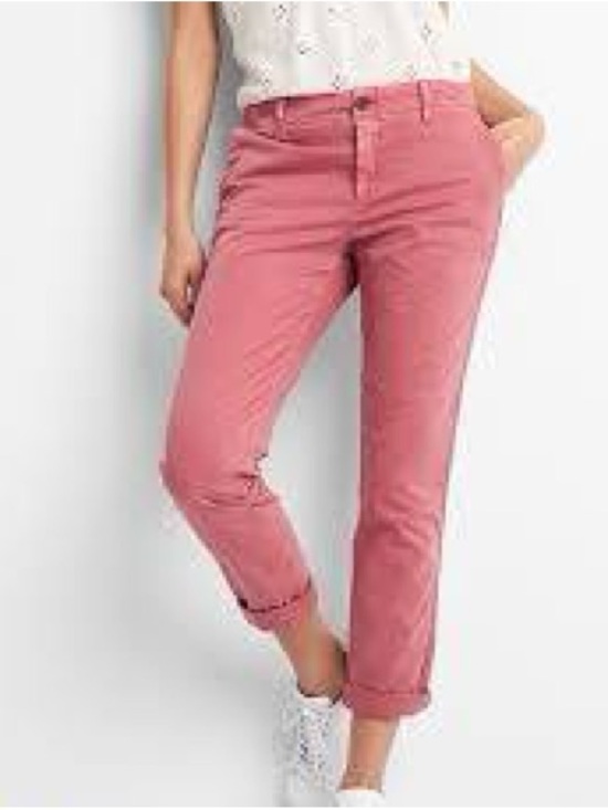 GAP Denim - GAP Cropped Chino Jeans in pink city